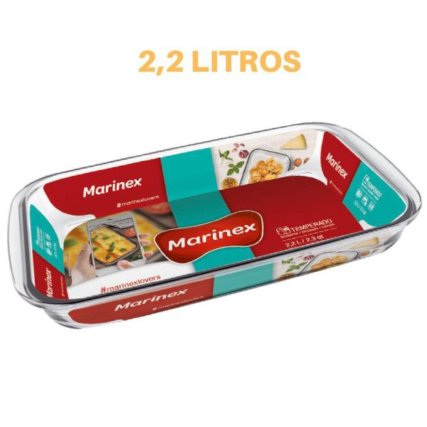 Assadeira Retangular De Vidro 2,2L Refratário Marinex - 2Un - NADIR FIGUEREIDO Imagem de Assadeira Retangular De Vidro 2,2L Refratário Marinex - 2Un
