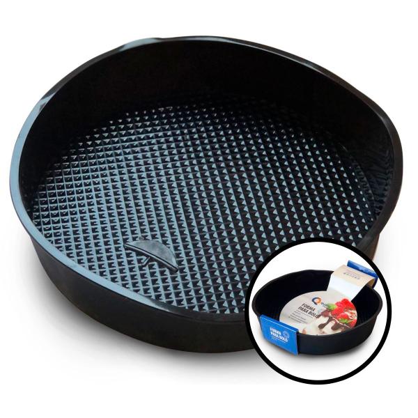 Imagem de Assadeira Silicone Redonda Flexível Cozinha Forno 24cm Bolo