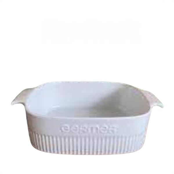 Assadeira Travessa Refrataria Porcelana Branca 21x21x7cm Germer Imagem de Assadeira Travessa Refrataria Porcelana Branca 21x21x7cm Germer