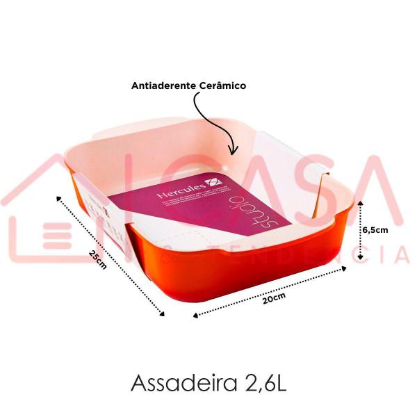 Assadeira Trevessa Hercules Retangular Laranja Antiaderente Imagem de Assadeira Trevessa Hercules Retangular Laranja Antiaderente
