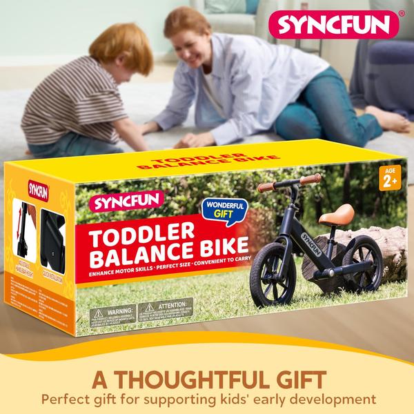 Imagem de Assento ajustável para crianças Balance Bike SYNCFUN, de 2 a 5 anos, preto