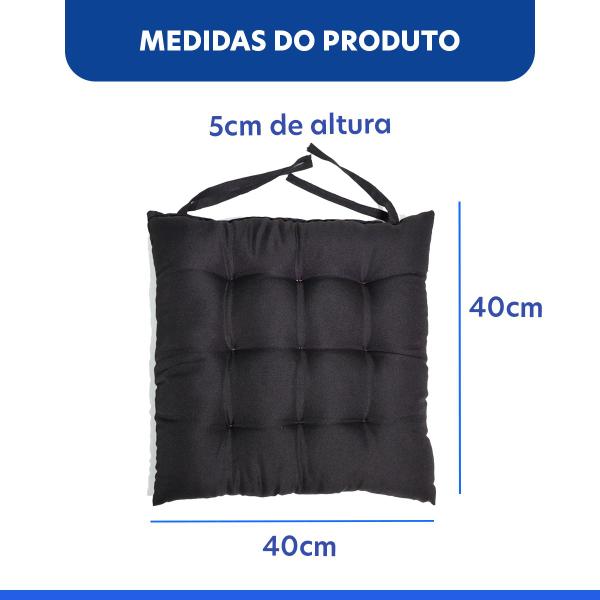 Imagem de Assento Almofada Futon Para Cadeira 40x40x5cm