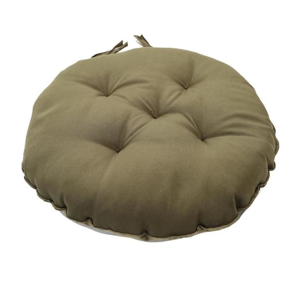 Imagem de Assento Almofada Futon Redonda Lisa Oxford 40CM - Verde Militar