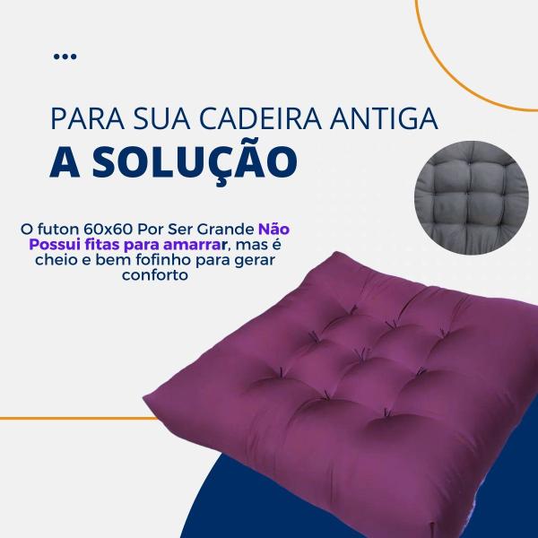 Imagem de Assento Almofada Grande Cheia Cadeira Sofá Poltrona Decorativa Banco Pallet Futon 60x60CM