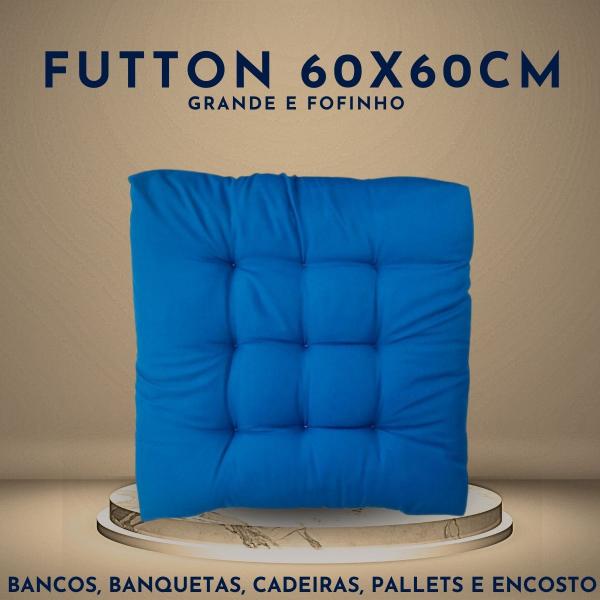 Imagem de Assento Almofada Grande Cheia Cadeira Sofá Poltrona Decorativa Banco Pallet Futon 60x60CM