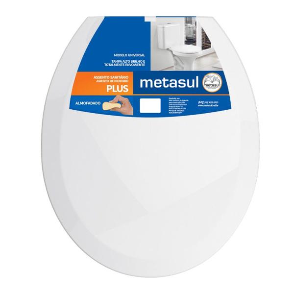 Assento Almofadado Plus Slim Oval Branco Tampa Vaso Marcas - METASUL Imagem de Assento Almofadado Plus Slim Oval Branco Tampa Vaso Marcas