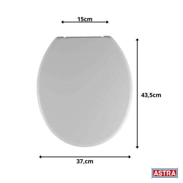 Imagem de Assento astra branco privada sanitaria oval universal