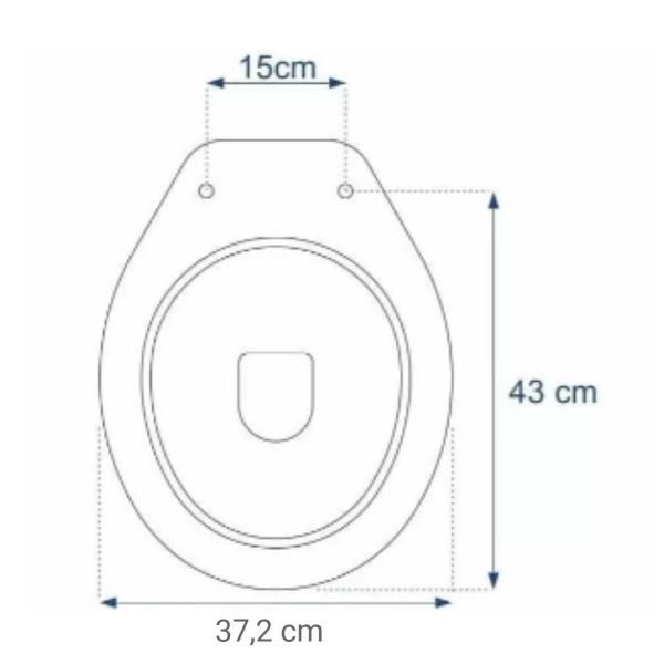 Imagem de Assento Atlas Oval Universal MDF Laqueado Branco