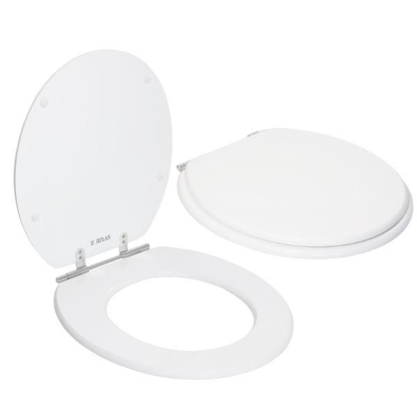 Imagem de Assento Atlas Oval Universal MDF Laqueado Branco