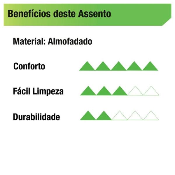 Imagem de Assento Branco Para Vaso Sanitario Tampa Almofadado