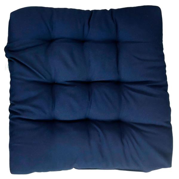 Imagem de Assento Cadeira Futton 60x60CM Rosa Almofada Banco Pallet Futon Decoração Azul Marinho