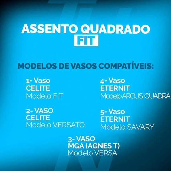 Imagem de Assento celite fit versato branco soft close termofixo tupan