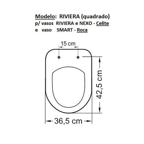 Imagem de Assento celite riviera smart e roca/nexo branco conv. pp