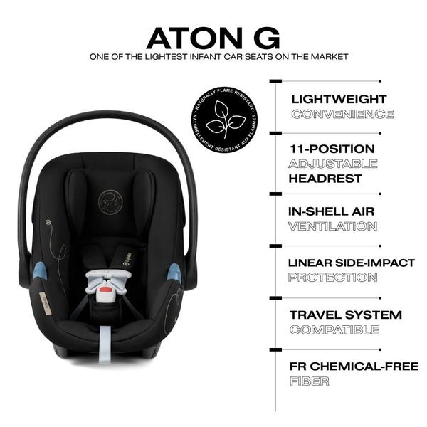 Imagem de Assento de carro infantil Cybex Aton G com proteção linear contra impactos laterais