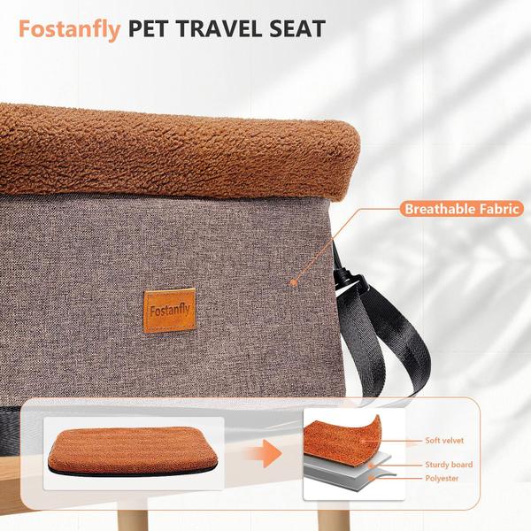 Imagem de Assento de carro para cães Fostanfly atualizado Dog Booster para cães pequenos