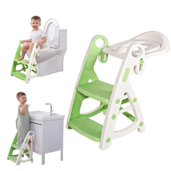 Imagem de Assento de treinamento Potty e banquinho infantil PRIMLECT Green