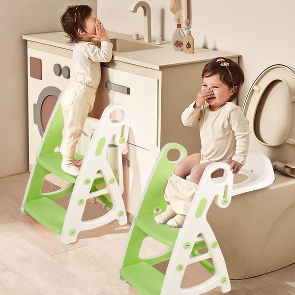 Imagem de Assento de treinamento Potty e banquinho infantil PRIMLECT Green