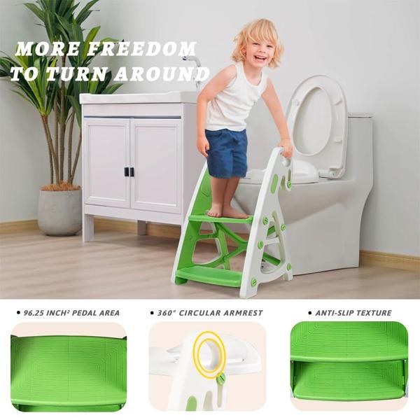 Imagem de Assento de treinamento Potty e banquinho infantil PRIMLECT Green