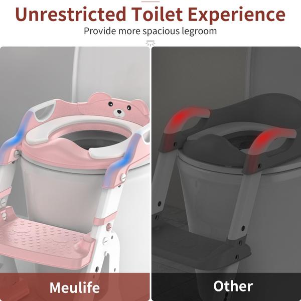 Imagem de Assento de treinamento Potty Meulife Upgrade 2 em 1 toalete rosa