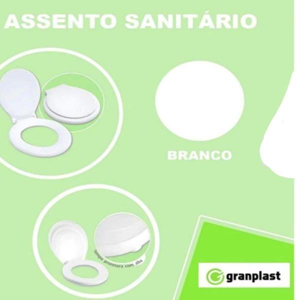 Imagem de assento de vaso sanitário branca Macia Universal Encaixa em Qualquer Tamanho Medida