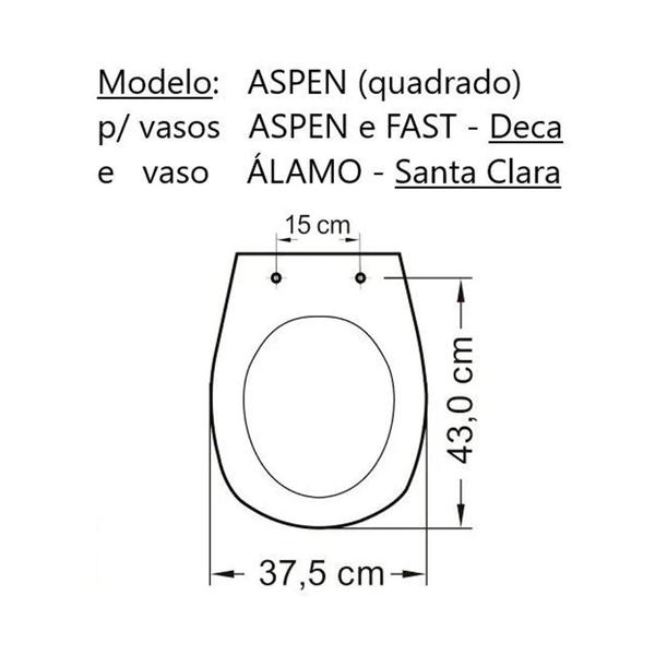 Imagem de Assento deca aspen fast santa clara álamo convencional pp