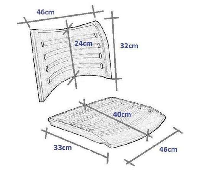 Imagem de Assento e encosto para cadeira ISO - Giratória ou Fixa
