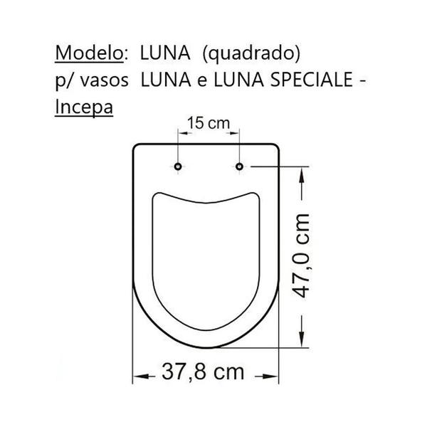 Imagem de Assento icasa luna branco soft close pp