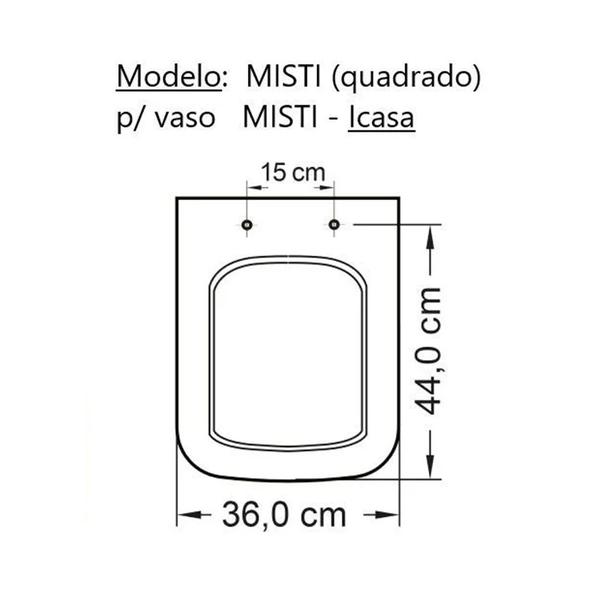 Imagem de Assento icasa misti branco soft close polipropileno