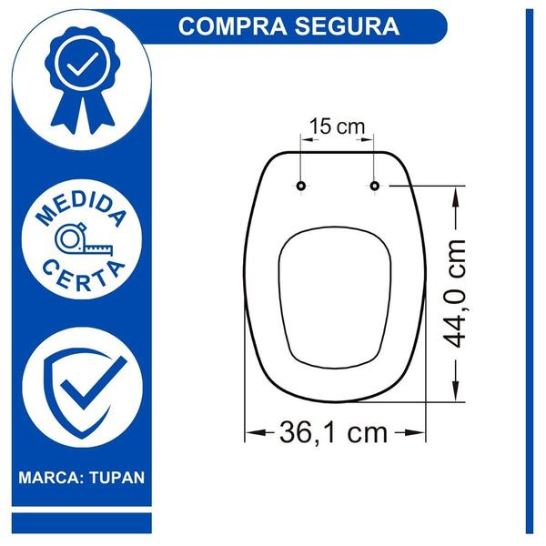 Imagem de Assento Icasa Sabatini Termofixo Soft Close Tupan