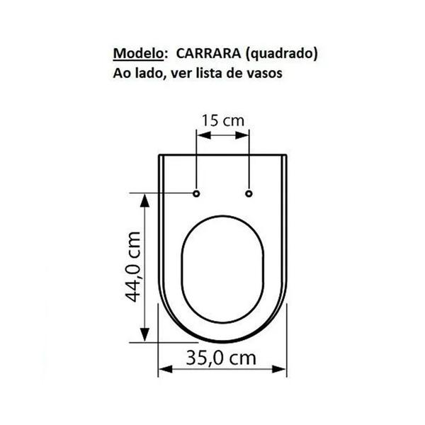 Imagem de Assento icasa vesuvio convencional polipropileno branco