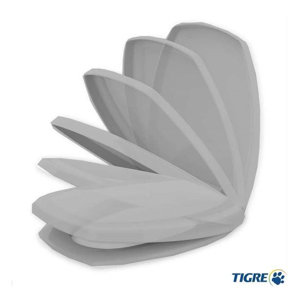 Assento Incepa Thema Cinza Soft Close Easy Clean Tigre PP Imagem de Assento Incepa Thema Cinza Soft Close Easy Clean Tigre PP