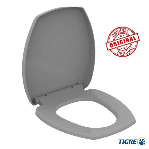 Assento Incepa Thema Cinza Soft Close Easy Clean Tigre PP Imagem de Assento Incepa Thema Cinza Soft Close Easy Clean Tigre PP