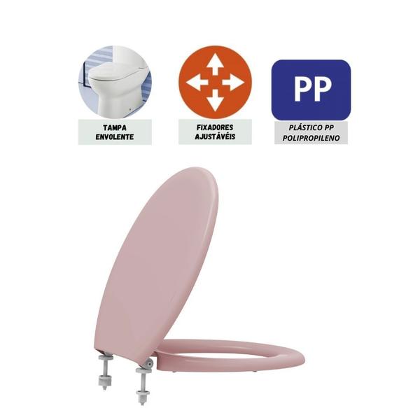 Imagem de Assento Infantil Oval Universal Rosa Polipropileno Tupan