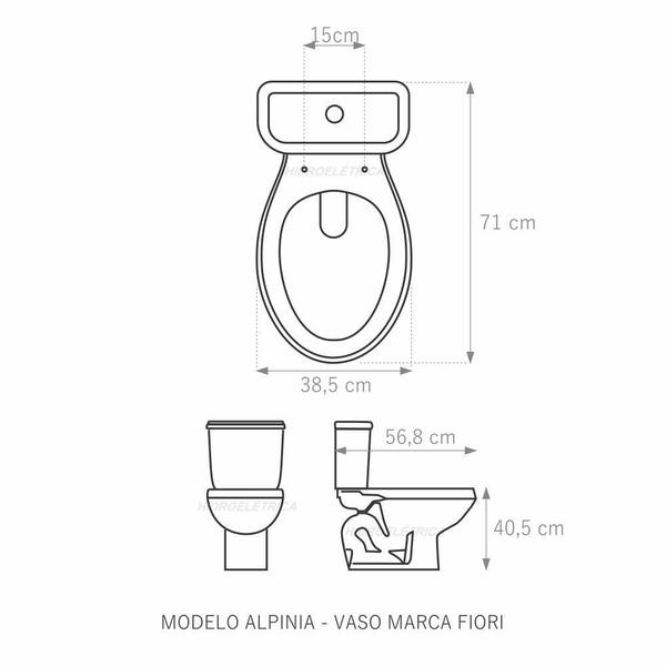 Imagem de Assento Laqueado Alpinia Branco Tampa Para Vaso Fiori Em Mdf