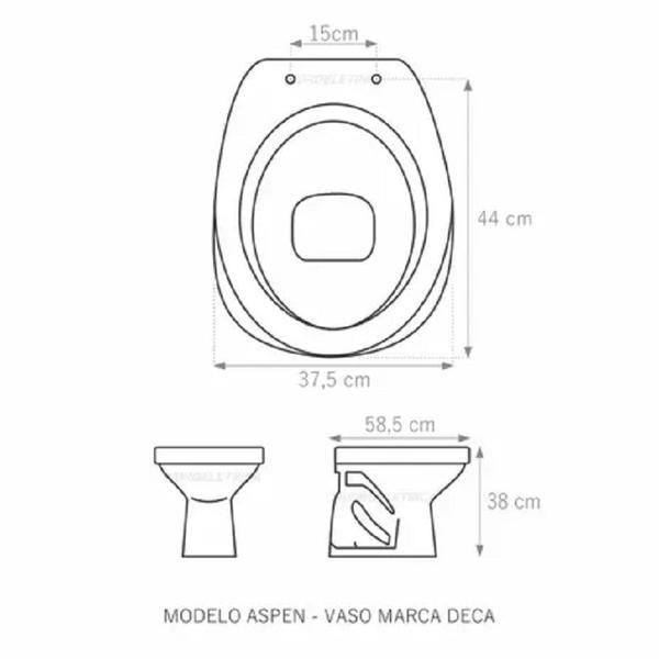 Imagem de Assento laqueado deca aspen mdf tondo