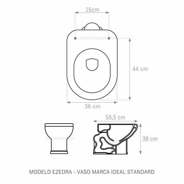 Imagem de Assento Laqueado Ezedra Bone Tampa Para Vaso Ideal Em Mdf