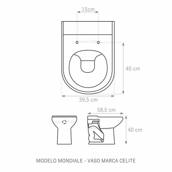 Imagem de Assento Laqueado Mondiale Pergamon Tampa Para Vaso Celite