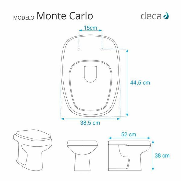 Imagem de Assento Laqueado Monte Carlo Branco Gelo Para Bacia Deca