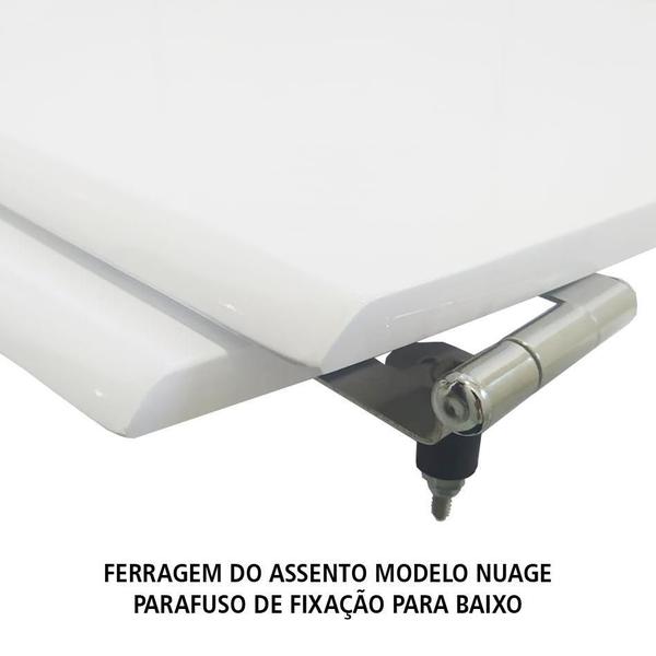 Imagem de Assento Laqueado Nuage Branco Tampa Para Vaso Incepa Em Mdf