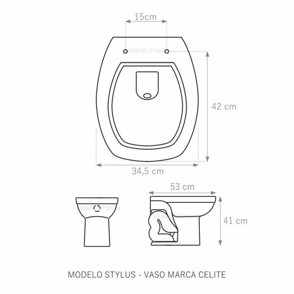 Imagem de Assento Laqueado Stylus Bege Claro Tampa Para Vaso Celite