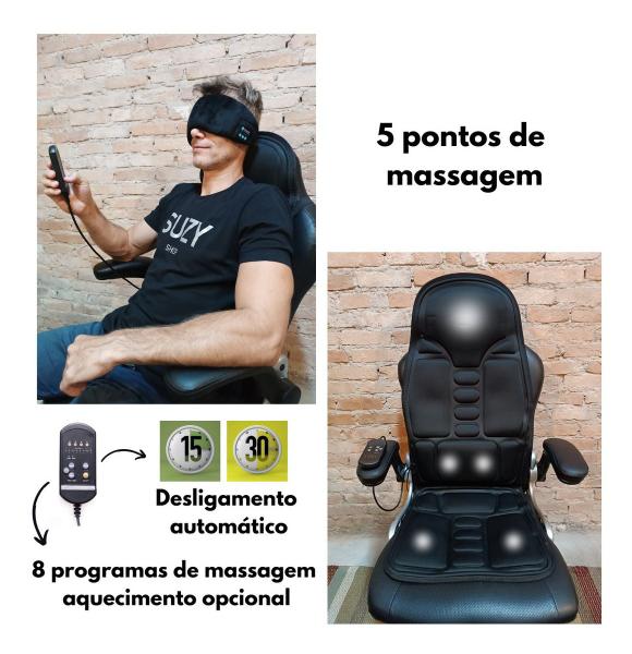 Imagem de Assento Massageador Massagem Shiatsu Aquecedor Infravermelho