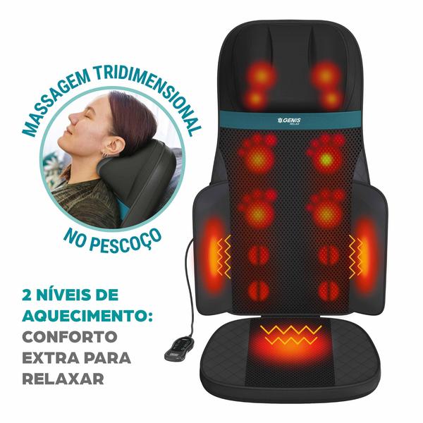 Imagem de Assento Massageador Shiatsu Comfort Genis Relax Polishop