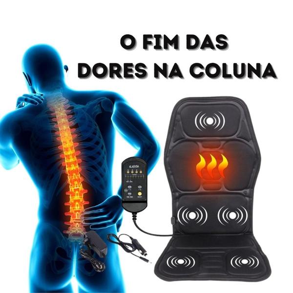 Imagem de Assento Massageador Shiatsu Ultra Relaxante Costas Lombar 3D