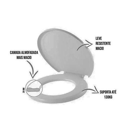 Assento oval almofadado suavit cinza conv. pp tigre Imagem de Assento oval almofadado suavit cinza conv. pp tigre