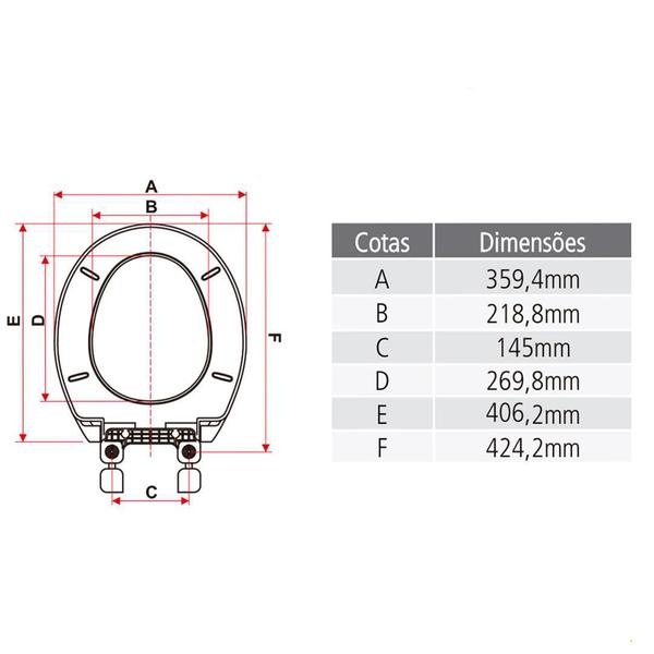 Imagem de Assento Oval Universal Branco S. Close Easy Clean Tigre Tf