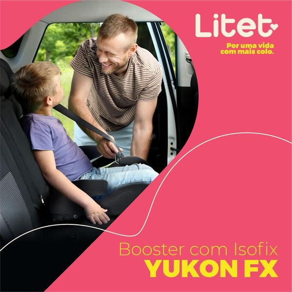 Imagem de Assento para Auto Booster 15-36 Kg Isofix Litet Yukon Preto - BB476