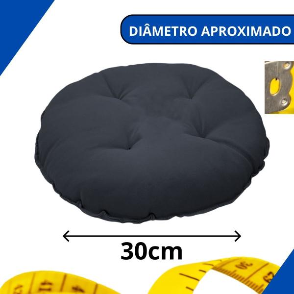 Imagem de Assento Para Cadeira Futon Redondo 30cm Para Banquetas de 35 Cm Futton Com Fitas Para Amarrar