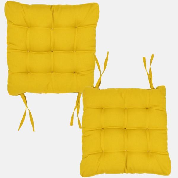 Imagem de Assento Para Cadeira Futton Maio C/Fitas Para Amarrar Em Bancos Banquetas Cadeiras Pallets Sofá 40x40cm Futon Com Diversos Modelos