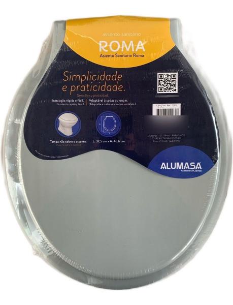 Imagem de Assento Para Vaso Oval Universal Cinza Claro - Alumasa