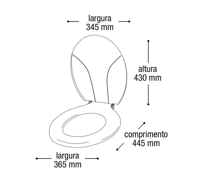 Imagem de Assento Para Vaso Sanitário Branco Universal 25577 Arqplast